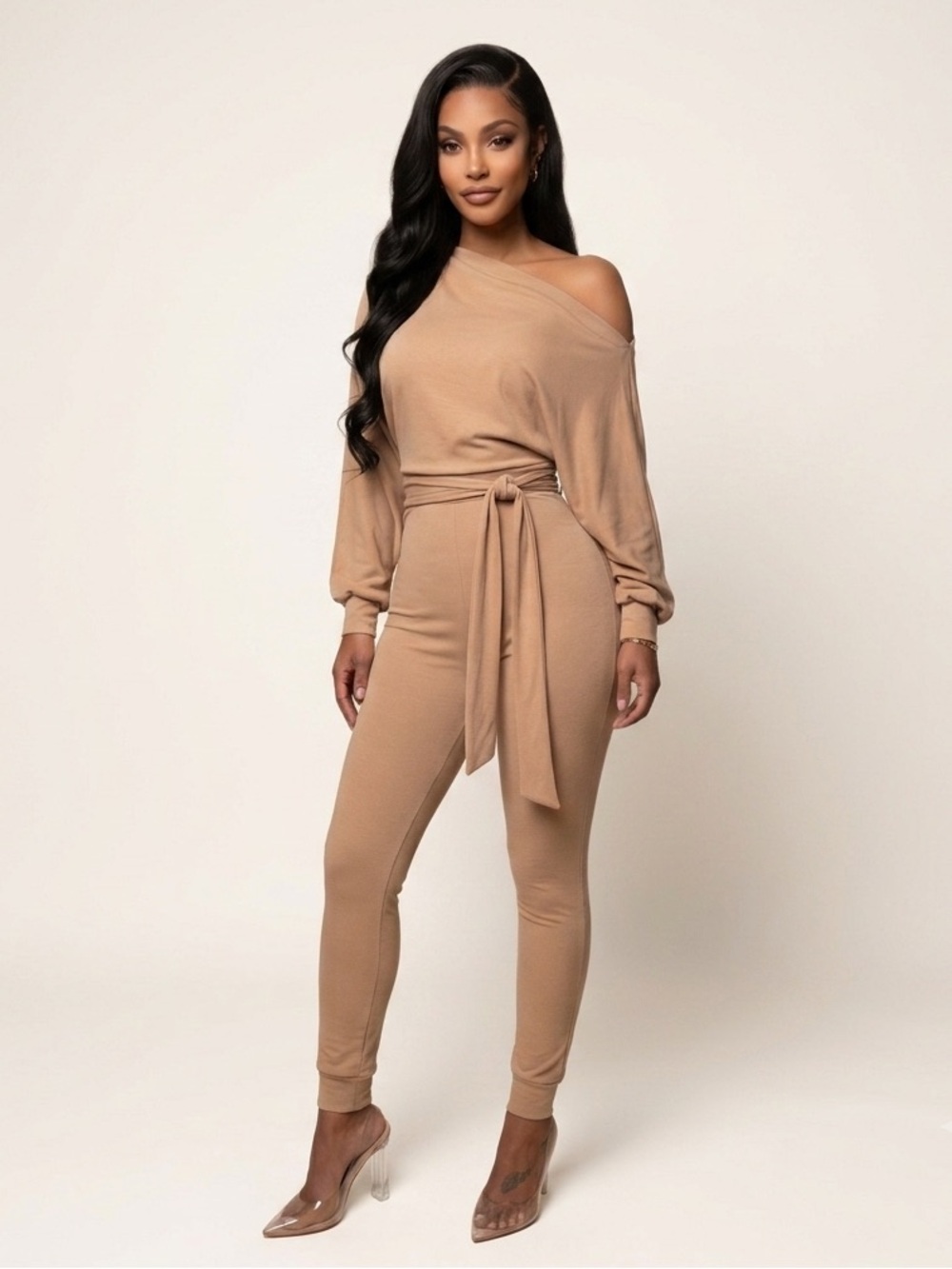 NWT Fashion Nova Pro Lounger Jumpsuit | Taupe US Size L